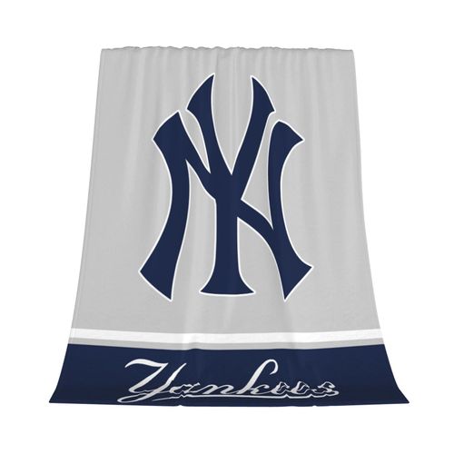 Couverture En Flanelle Des Yankees De New York Pour La Decoration De La Chambre Et La Literie