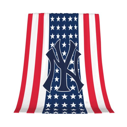 Couverture En Flanelle Des Yankees De New York Pour La Decoration De La Chambre Et La Literie