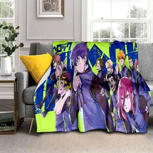 Couverture De Dessin Anime De Football 3d Blue Lock, Couverture Douce Pour La Maison, La Chambre, Le Lit, Le Canape, Le Pique-Nique, Les Voyages, Le Bureau, Pour Enfants