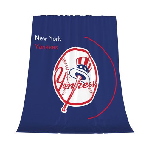 Couverture En Flanelle Des Yankees De New York Pour La Decoration De La Chambre Et La Literie