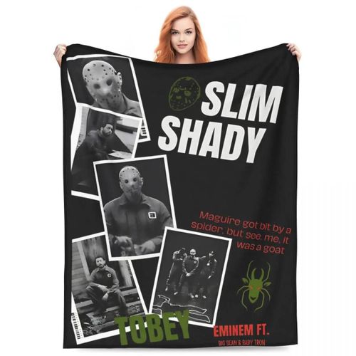 Couverture En Flanelle The Death Of Slim Shady Coup De Grace Eminem, Decoration Textile Hip Hop, Douce Et Relaxante, Pour La Maison, Couvre-Lit