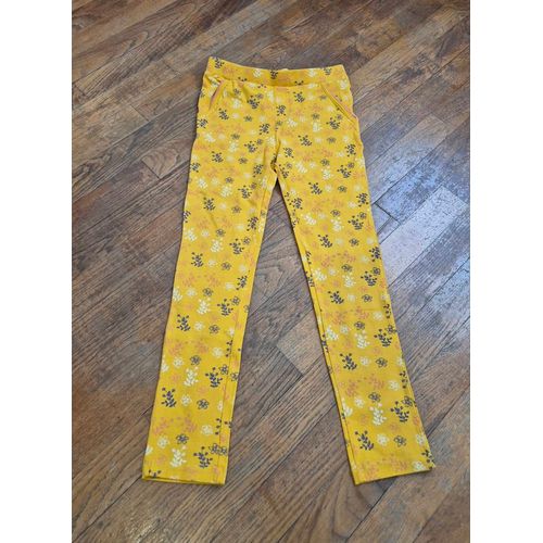 Jegging Fille Jaune Fleurie Tissaia Taille 10ans