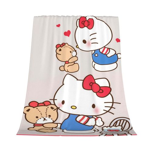 Couverture En Flanelle Ki-Tty Pour La Decoration De La Chambre Et La Literie