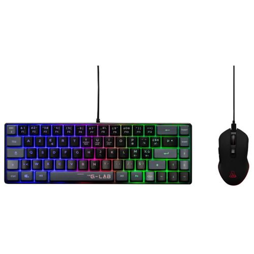 PACK 2 EN 1 CLAVIER GAMING FILAIRE AZERTY THE G LAB COMBO HYDROGEN BKG ET SOURIS GAMING FILAIRE NOIR