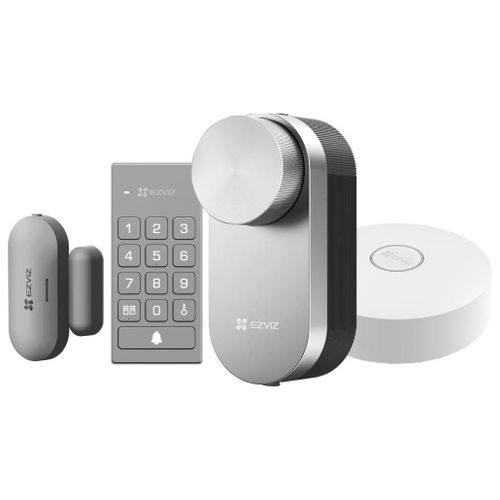 Kit de serrure connectée - EZVIZ - DL01Pro - Bluetooth - Déverrouillage à distance - Serrure intelligente / clavier / passerelle