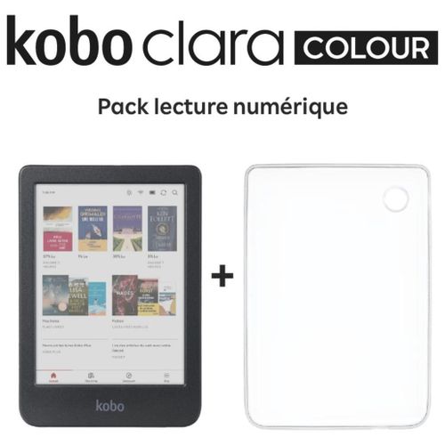 Liseuse eBook KOBO Pack Clara Colour + Cover Transparente