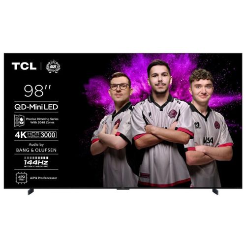 TV QD-Mini LED Pro Tcl 98C79K 249 cm 4K UHD 2025 Aluminium brossé