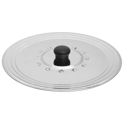 Couvercle Anti-Buée En Acier Inoxydable Pour Diam.26-28-30cm Edm 76544