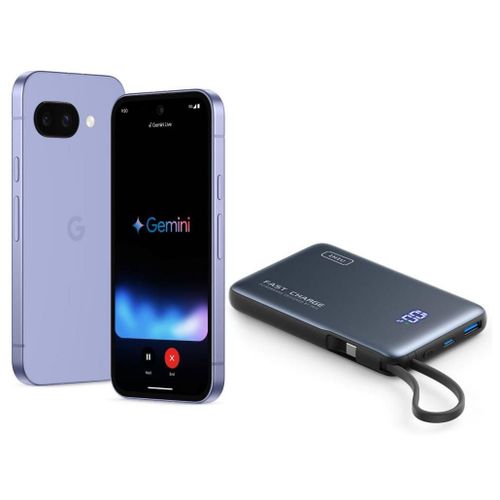 Téléphone Portable Google Pack Pixel 9a Iris + Powerbank