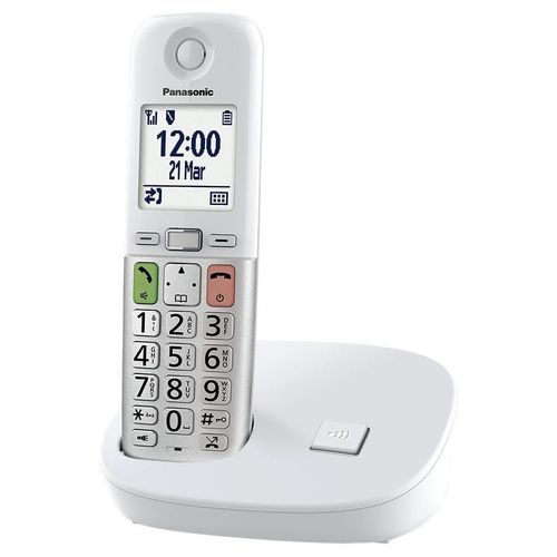 TÉLÉPHONE FIXE SANS FIL AMPLIFIÉ PANASONIC BLANC
