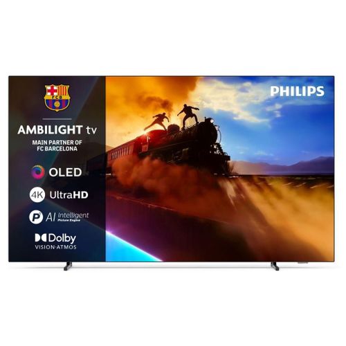 TV OLED Philips 55OLED760 139 cm 4K UHD Ambilight 2025 Gris métal