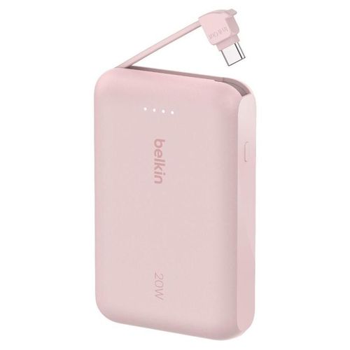 Bateria Externa 10k Con Cable Rosa