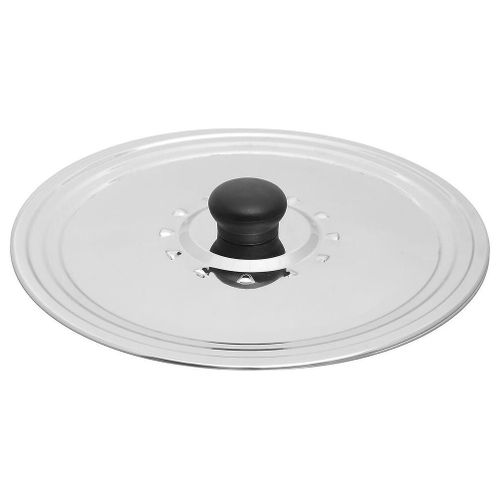 Couvercle Anti-Buée En Acier Inoxydable Pour Diam.22-24-26cm Edm 76543