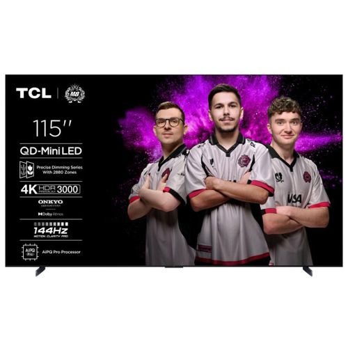 TV QD-Mini LED Pro Tcl 115C7K 292 cm 4K UHD 2025 Aluminium brossé