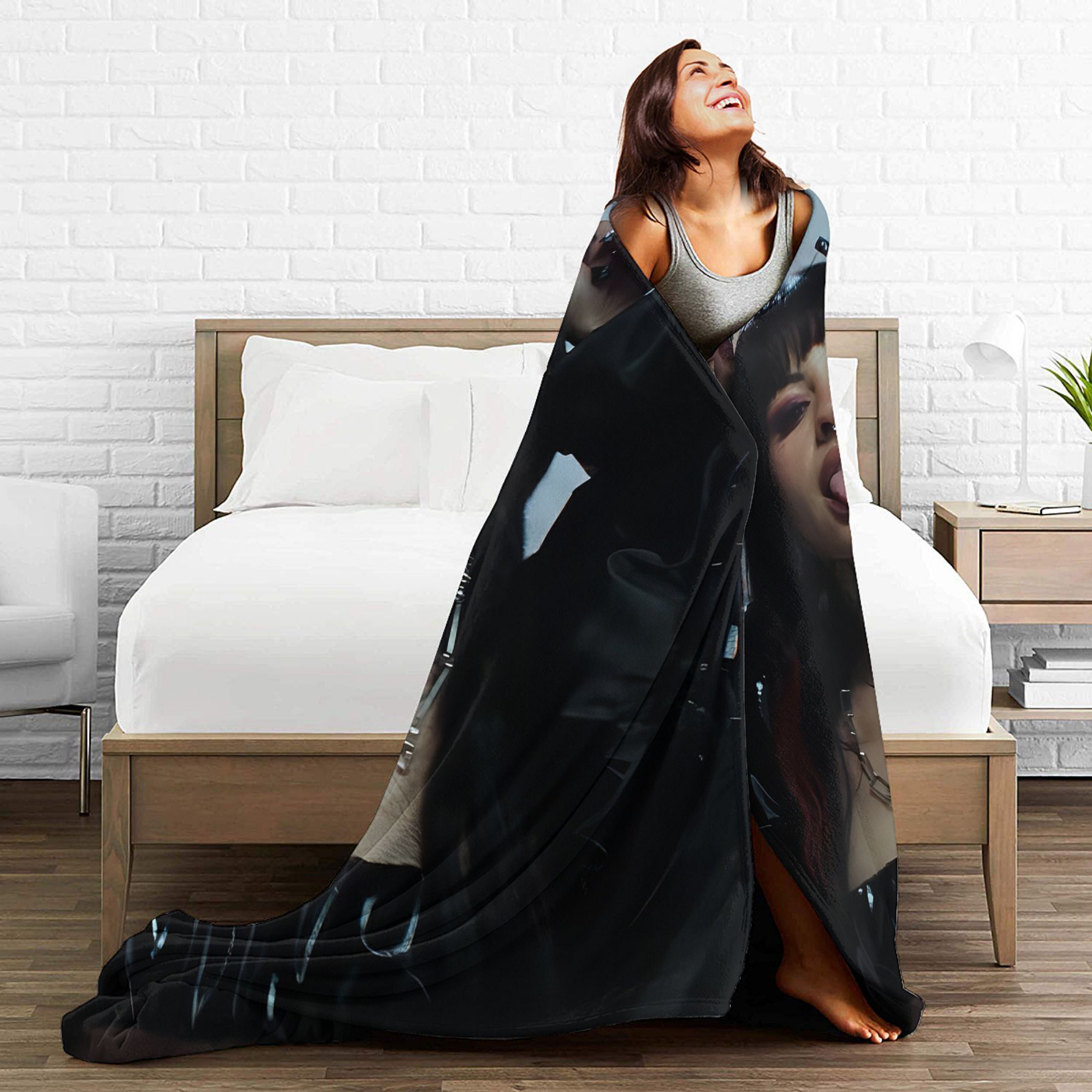 Une Couverture En Flanelle Super Douce Conçue Avec Une Inspiration Creative Dans Le Style Sexy De Cazzu Pour Les Amateurs De Musique, Parfaite Pour Réchauffer Votre Salon, Votre Bureau