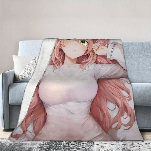 Couverture En Flanelle Aux Cheveux Roses Sexy, Multifonctionnelle, Adaptée A Toutes Les Saisons - Parfaite Pour Le Lit, Le Canape, Les Voyages Et Le Bureau - Douce, Cadeau De Vacances,