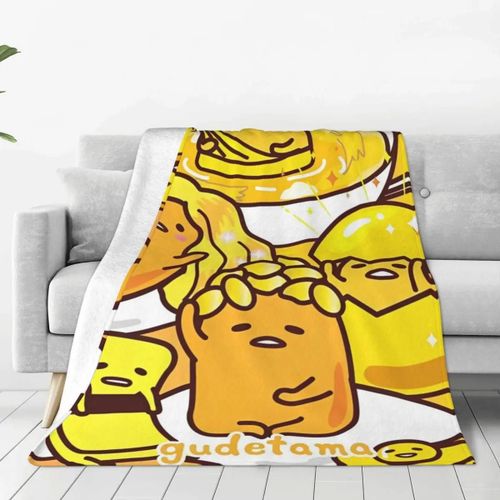Couverture En Flanelle Gudetama Lazy Egg, Motif Dessin Anime, Jolie Collection Creative, Pour La Maison, 125 X 100 Cm, En Peluche, Fine Et Chaude