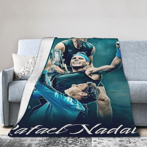 Victoire De Rafael Nadal Au Tennis, Couverture En Flanelle Ultra Douce - Design Tendance, Housse De Canape Chaude, Parfaite Pour Le Canape Et Le Bureau, Cadeau De Vacances Polyvalent Id