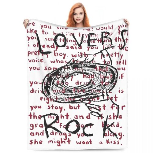 Couverture Et Plaid Décoratifs En Polaire Corail Doux Avec Paroles De Rock Et Groupe De Filles