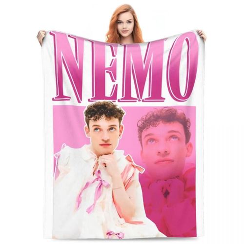 Couverture Polaire Décorative Pour Canape, Bureau, Lit, Motif Nemo The Code Song Contest 2024