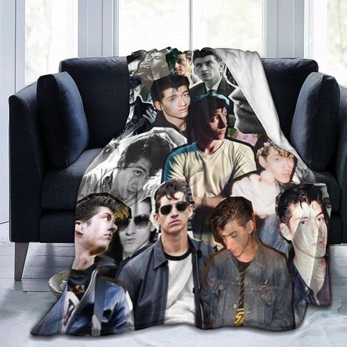 Couverture Douce Et Light Alex Turner Pour Lit, Canape, Chaise, Salle A Manger, Convient Aux Adultes Et Aux Enfants, Noire, 152 X 203 Cm, V483. Utilisation Recommandée Pour La Maison,