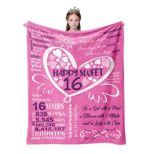 Couverture Cadeau Pour Le 16e Anniversaire D'une Fille