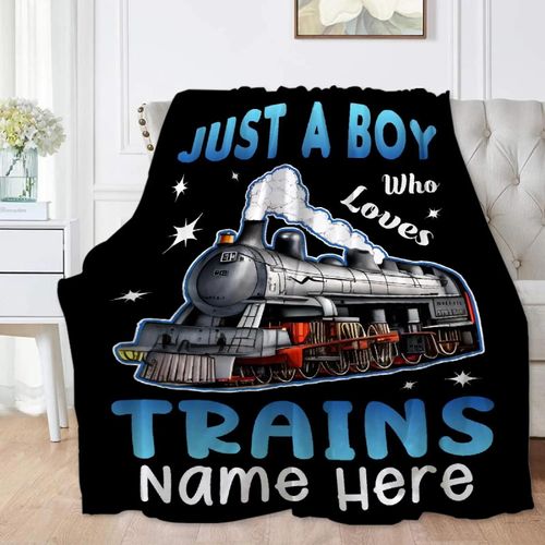 Couverture Douce En Forme De Train, Cadeau Pour Les Amoureux Des Trains