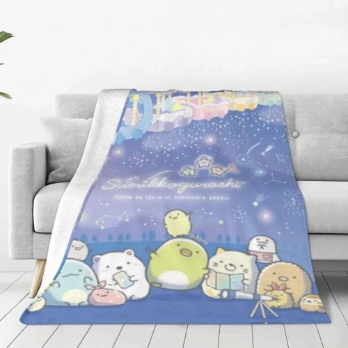 Couverture Ultra Douce Sumikko Gurashi, Motif Télescope, Joli Animal De Voyage, Couvre-Lit En Flanelle Personnalisé, Motif Graphique D'hiver