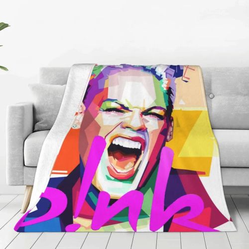 Couverture Alecia Beth Moore, Album De Chanteur Rose, Couverture De Voyage En Flanelle, Douce Et Chaude, Pour Chaise, Canape-Lit, Couvre-Lit Personnalisé