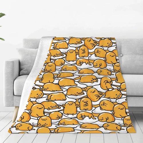 Couvertures En Laine Gudetama Lazy Egg Cartoon, Collection Mignonne, Couvertures Fantaisie Pour La Maison, Couvre-Lit Doux 200 X 150 Cm