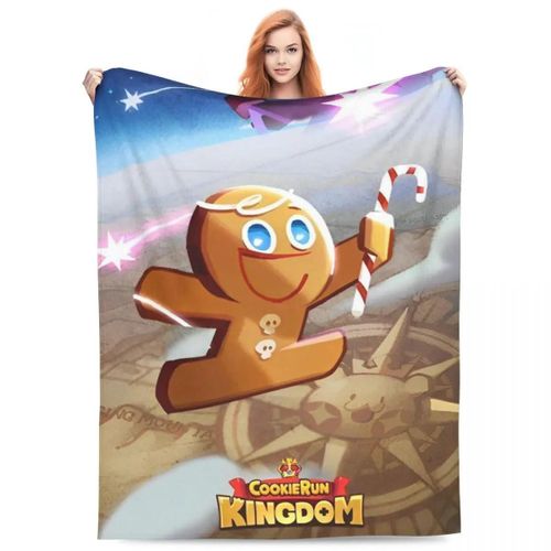 Couverture Tricotée En Velours Ultra-Douce Cookie Run Kingdom Pour Literie, Canape, Lit, Tapis