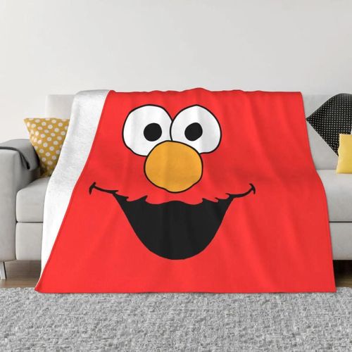 Couverture Elmo De La Rue Sésame, Couverture De Dessin Anime Humoristique Et Chaude Pour Chaise, Canape, Printemps/Automne