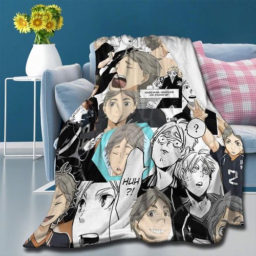 Couverture Haikyuu Oikawa Collage, Couverture Polaire En Flanelle Ultra Douce Et Chaude, Couvre-Lit De Luxe Confortable Et Léger Pour Canape, X173