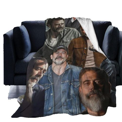 Jeffrey Dean Morgan Couverture Polaire Douce Et Chaude Pour Canape, Bureau, Lit, Camping-Car, Jeté En Peluche Confortable Pour La Plage, Toutes Saisons, Utilisable A La Maison, En Voyag