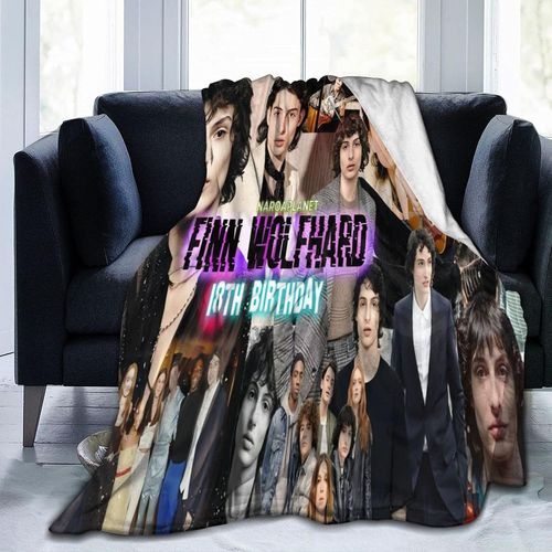 Couverture Polaire Douce Et Confortable Finn Wolfhard Pour Canape, Bureau, Lit, Voiture, Plage, Grande Taille, Style Peluche, Recommandée Pour Toutes Les Saisons, Produit Régulier De Qu
