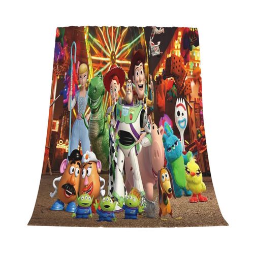 Couverture En Flanelle Toy Story Pour La Decoration De La Chambre Et La Literie Chaude, Confortable, Douce Et Agréable Pour La Peau
