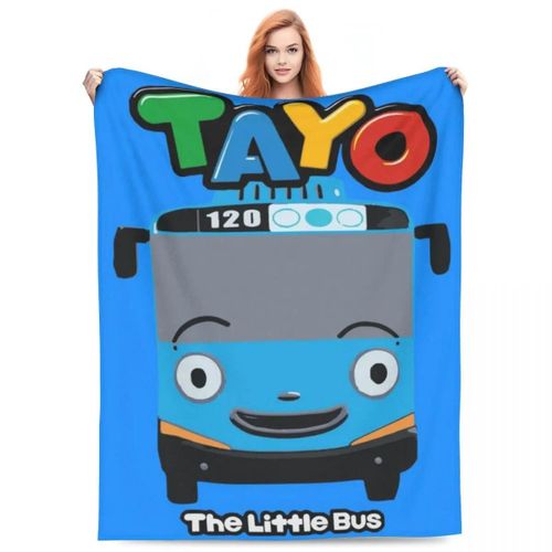 Couverture Tayo The City Bus Geckos Garage Fun Couverture En Micro-Polaire 4 Tailles Couverture Personnalisée Pour Chambre Couverture Anti-Boulochage