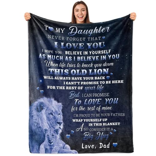 Couverture Pour Papa, Couverture Personnalisée Sans Lion, Cadeau D'anniversaire, Super Douce, Confortable