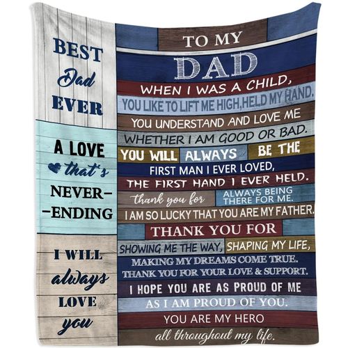 Couverture Cadeau Pour Papa, Fille Et Fils, Anniversaire, Fête Des Pères, Noël, Offrez Le Meilleur Cadeau Pour Papa De Tous Les Temps !