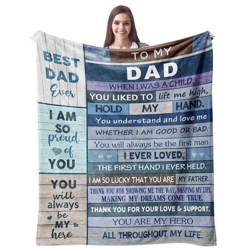 Couvertures Cadeaux Pour Papas, De La Part De Leurs Filles Et Fils, Meilleurs Cadeaux Pour Un Anniversaire, La Fête Des Pères Et Noël