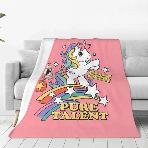 Couvertures Mignonnes De Dessin Anime De Poneys Roses, Couverture D'été En Flanelle, Climatisation, Multifonction, Chaude, Pour Literie, Tapis De Bureau