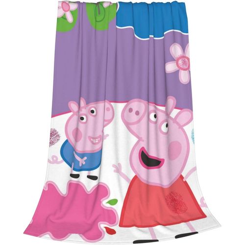 Couverture Polaire Douce Rose Avec Motif Lapin Anime Amusant Pour Enfants