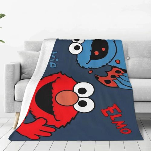 Couvertures En Polaire Corail Motif Elmo Cookie De S-Sesame Street, Multifonctions, Fines, Pour Literie, Voiture, Couette Fine