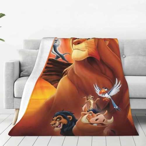 Couverture En Laine Du Roi Lion Simba, Dessin Anime, Mufasa, Papa, Père, Superbe Couverture Pour La Maison, L'hôtel, Le Canape, 150 X 125 Cm, Couette Fine En Peluche