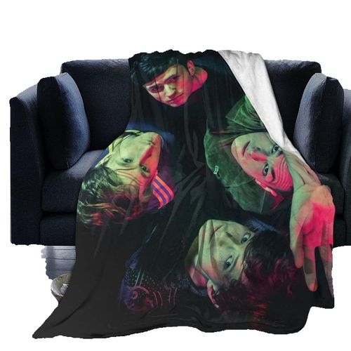Couverture Polaire Ultra Douce Mambo En Micropolaire, Motif Animaux En Cristal Noir, Light, Pour Canape-Lit Q65
