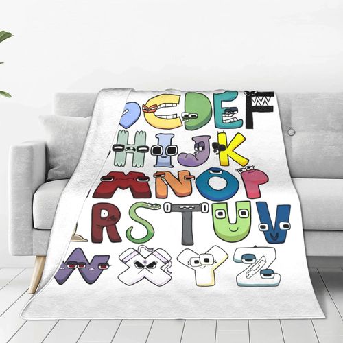 Couverture En Peluche Motif Dessin Anime Anglais Alphabet Lore, Méchant, Lettre Abc, Nouveauté, Pour La Maison, 125 X 100 Cm, Couette Chaude