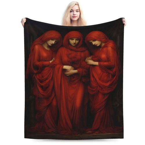 Couverture En Flanelle Rouge Ultra Douce – Ideale Pour Le Canape, Le Lit, Les Voyages Et Le Bureau – Cadeau Réconfortant Toutes Saisons