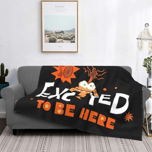 Couverture Avec Logo Inside Out 2 Anxiety, Tellement Excitée D'être Ici, Couverture Douce En Flanelle Pour Lit Et Canape, Automne/Hiver