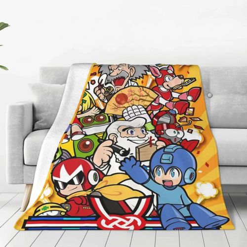 Couverture Polaire Mega Man, Dessin Anime Rockman, Jeu Robot Masters, Literie, Bureau, Couvre-Lit Chaud, Extérieur, Multifonction