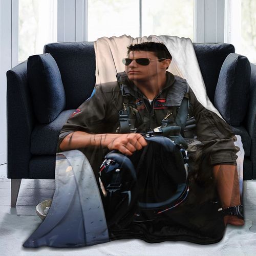 Une Couverture En Flanelle Ultra Douce, Inspiree De Tom Cruise, Ideale Pour Réchauffer Votre Salon, Votre Bureau Ou Comme Jeté Décoratif Pour Votre Canape. Ideale Pour Voyager Toute L'a